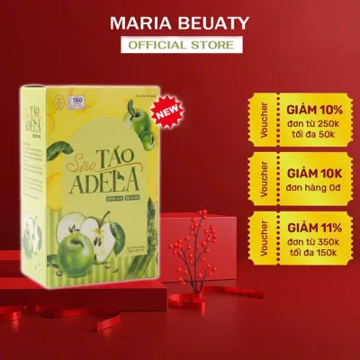Trà Táo Xanh Giảm Cân ADELA Hỗ Trợ Thanh Lọc Cơ Thể Dưỡng Da Duy Trì Vóc Dáng Hộp 12 Gói x 20ML