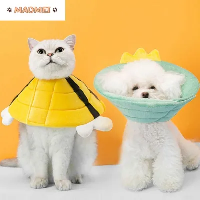 MAOMEI Mềm Vòng cổ phục hồi hình con ong cho mèo Có thể điều chỉnh Bông Vòng tròn ELIZABETH cho chó Vòng cổ mèo Chống liếm Cổ áo Elizabeth mèo Ngừng liếm