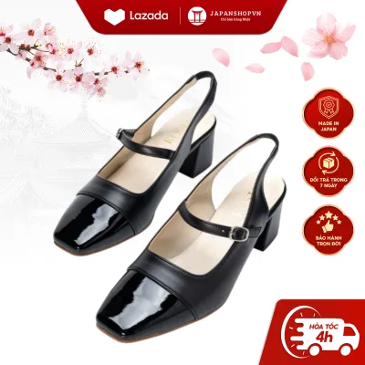 Yumi 6cm Square Toe Leather Shoes Kosu K-25050, Luxurious Japanese Women's High Heels