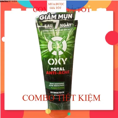 COMBO 03 HỘP Sữa rửa mặt cho nam Oxi total anti- acne - tuyp 100gr - cho da mụn Skincare Làm Đẹp Da Chăm Sóc Da