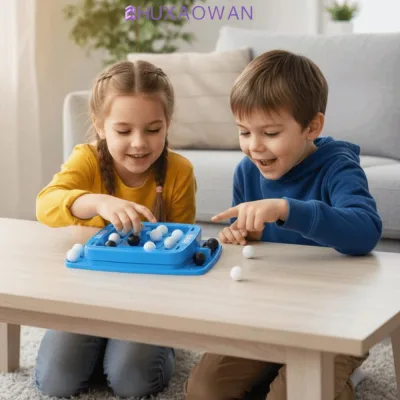 ZHUXAOWAN Orbit Logic Board Game, Chiến lược nhanh Tương tác Trò chơi bốn trong một hàng, Đồ chơi xếp hình Giáo dục DIY Hoạt hình Track Logic Cờ vua 2 người chơi