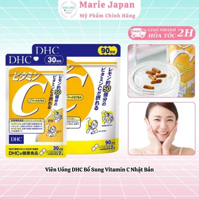 Viên uống DHC bổ sung Vitamin C sáng da mờ thâm tăng đề kháng Nhật Bản