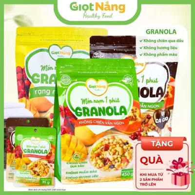 Granola Ngũ Cốc Ăn Sáng Lành Mạnh Với Hạt Dinh Dưỡng Trái Cây Từ Giọt Nắng