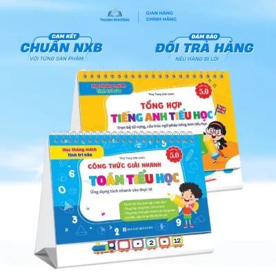 Sách - Bộ Lịch Công Thức Giải Nhanh Toán Và Tổng Hợp Kiến Thức Tiếng Anh Tiểu Học (Phiên bản 5.0)