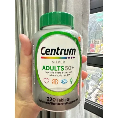 Centrum Silver Adults 50+ (220 Tablets) - Viên bổ sung vitamin và khoáng chất cho người trên 50 tuổi