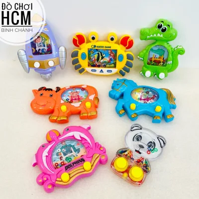 Đồ chơi trẻ em máy chơi game bắn vòng nước dành cho bé thích chơi bấm nước xếp vòng, bắn vòng nước hình thú