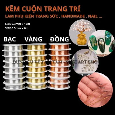 Cuộn kẽm trang trí mô hình, Cây mô hình, Cây DIY -Cuộn Dây Kẽm 0.3mm 0.5mm