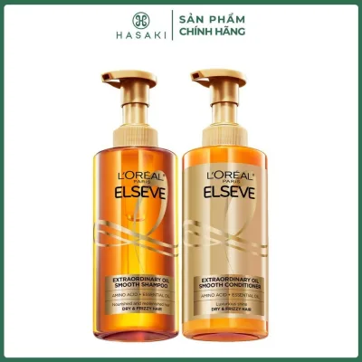 Bộ Gội Xả L'Oreal Dưỡng Tóc Suôn Mượt Tóc Cao Cấp 440mlx2 Hasaki