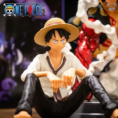 Mô Hình Nhân Vật Luffy Trong One Piece Ngồi Dài 12cm Bằng PVC Dùng Làm Quà Tặng Sinh Nhật