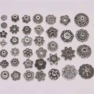St.kunkka 30 Kiểu 20-100 Chiếc Thép Màu Hợp Kim Thụ Thể Hoa Hạt Đế Năm Cánh Hoa Mặt Dây Chuyền Cho DIY Trang Sức Làm Vòng Tay Vòng Cổ
