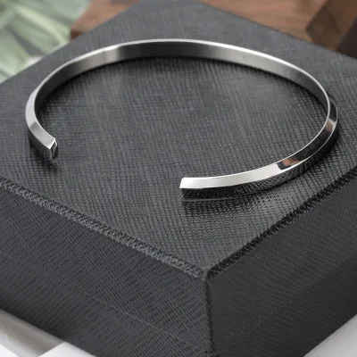 Vòng tay thép titan tối giản dành cho nam và nữ, trang sức thủ công cho cặp đôi, sang trọng nhẹ nhàng, phong cách trẻ trung, Instagram hợp thời trang và đa năng