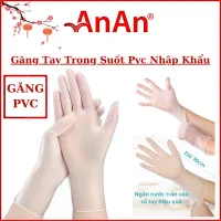 Găng Tay Dài 30cm Trong Suốt PVC Siêu Dai Và Găng 24cm Nhập Khẩu Malaysia Làm Từ Nhựa PVC Dùng Nấu Ăn, Massage