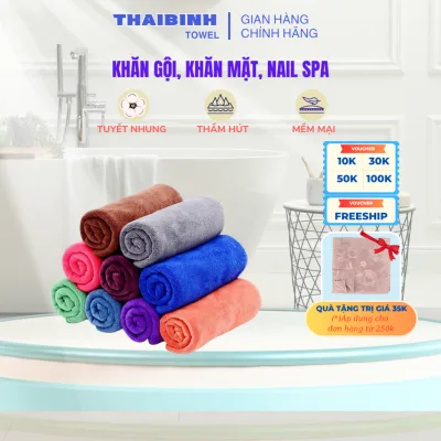 Khăn gội, khăn mặt, Lau Tay, Lau Bếp, Làm Nail THAIBINH TOWEL làm từ sợi Microfiber Siêu Mềm Siêu Thấm Hút
