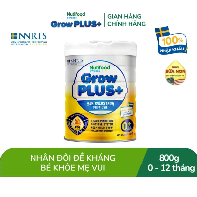 Nutifood Growplus+ Colostrum Powder - Supports Strengthening the Immune System 0-12 Months Old - Strengthens the Immune System, Good Digestion (800g Can)