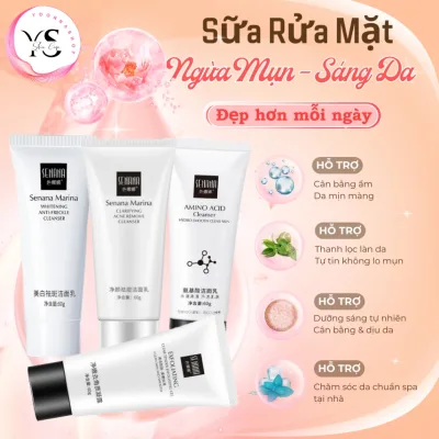 Sữa Rửa Mặt Làm Trắng Da, Ngừa Mụn Senana 60g Trẻ Hóa, Kiểm Soát Dầu, Dưỡng Ẩm Lấy Sạch Bụi Bẩn A234