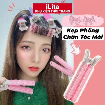 Kẹp phồng chân tóc mái iLita - Lô uốn tự dính mái bay nữ đẹp phong cách Hàn Quốc cuốn tóc đủ size to nhỏ 3cm, 4cm, 5cm