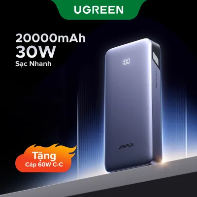 Sạc di động UGREEN Sạc dự phòng sạc nhanh power bank 20000mAh 30W PD / PPS25W / QC / UFCS / FCP / SCP / AFC Sạc điện thoại di động Powerbank sạc nhanh với 4 đầu ra cho máy tính bảng iPhone Android