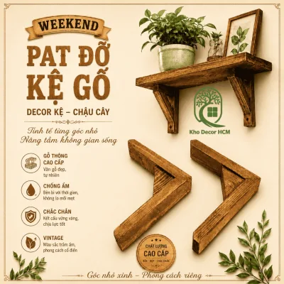 Pát đỡ kệ gỗ Weekend Decor ( giá 1 cái )