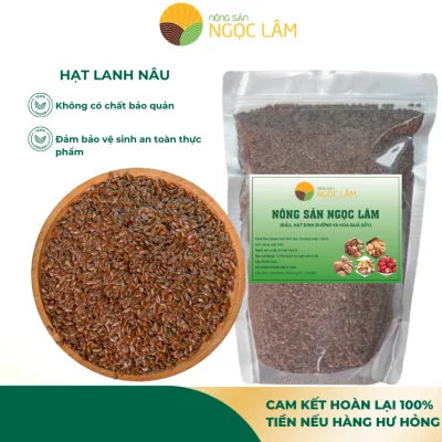 Hạt lanh nâu hữu cơ CANADA không biến đổi gen ủ tóc, làm sữa, ăn kiêng