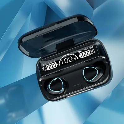 Tai nghe bluetooth M10 Pin Trâu 3500mAh âm thanh trung thực, đèn Led đẹp mắt, hộp sạc có màn hình