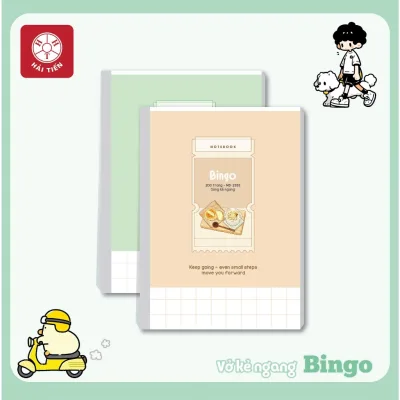 HẢI TIẾN Vở kẻ ngang Bingo - ĐL 60g/m2 (72,80,120 trang) (Giao mẫu ngẫu nhiên)