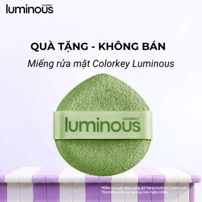 Miếng Rửa Mặt Làm Sạch Sâu COLORKEY LUMINOUS, Dịu Nhẹ Cho Mọi Loại Da