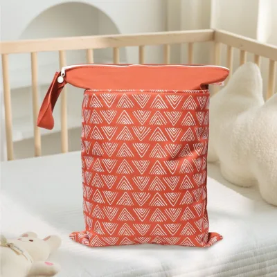 30x40cm Túi Tã Cho Bé Chống Thấm Nước PUL Ướt Khô Tã Túi Ngoài Trời Tã Mang Theo Gói Có Dây Kéo Xe Đẩy Mini Túi Xách Đồ Bơi Túi Bảo Quản