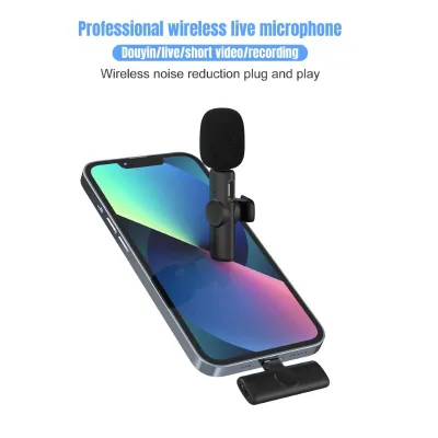 Wireless Microphone F18 – 2.4g Type-C Mic, Noise Reduction, 360 Recording ° Battery Lasts 4–6 Hours, Compact for Phones and Tablets