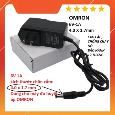 Bộ đổi nguồn dùng cho máy đo huyết áp Omron - Dây sạc, Cục sạc, Adapter Nguồn 6V thay thế cao cấp
