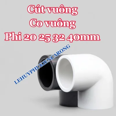 Co Vuông- Cút Vuông UPVC Xịn Màu Đen Bóng Và Màu Trắng Giành Cho Hồ Cá