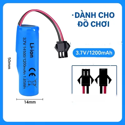 Pin sạc 3.7V 14500 đầu SM2P dùng cho đồ chơi trẻ em